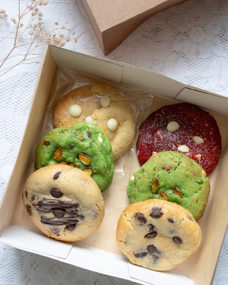 Caixa de cookies Biscukie para presente